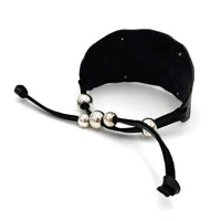 Hide Your Crazy Silver Gold Patina Western Stamped Bracelet Cuff: Brown