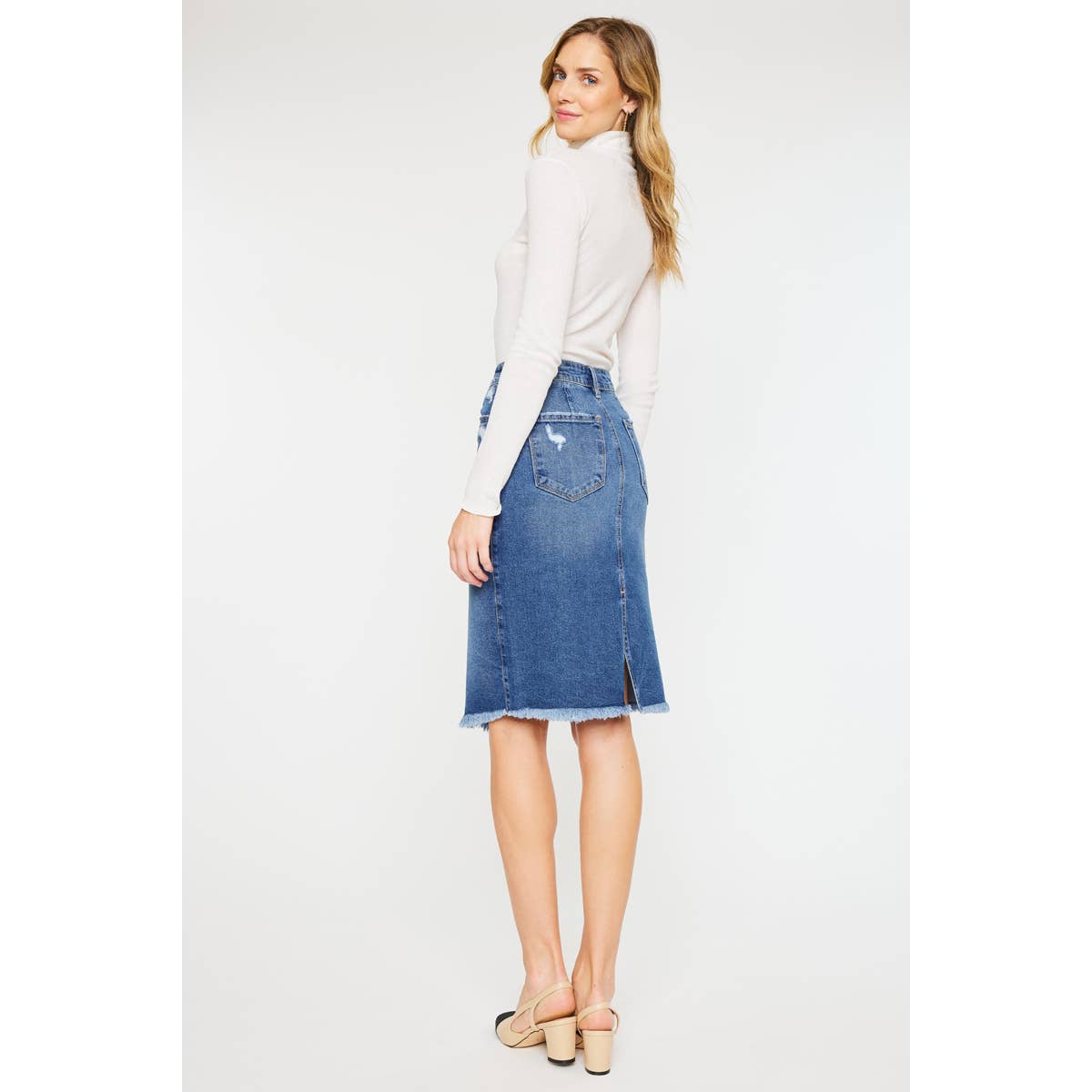 Dixie Ann Jean Skirt by Kan Can * on sale