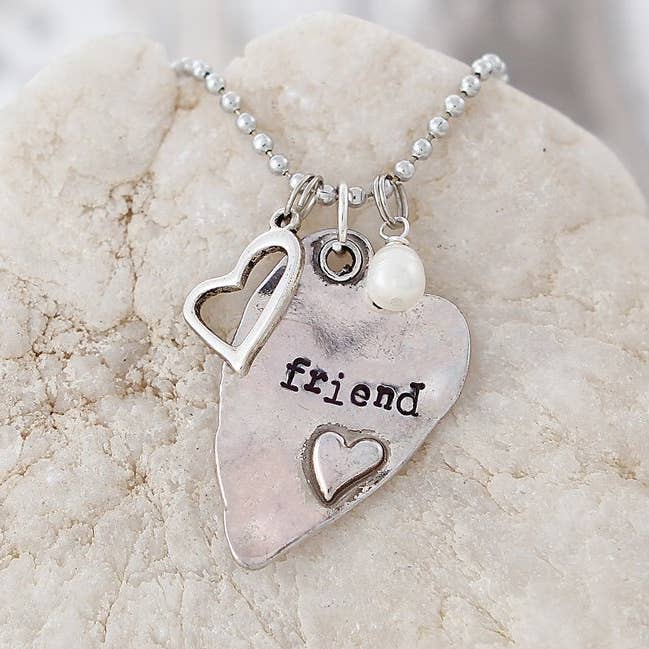 "Friend" stamped necklace *