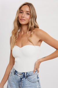 Sweetheart tube top bralette in white * on sale