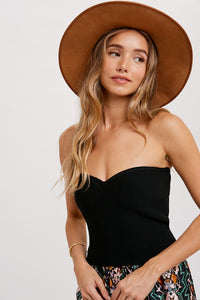 Sweetheart tube top bralette in black * on sale