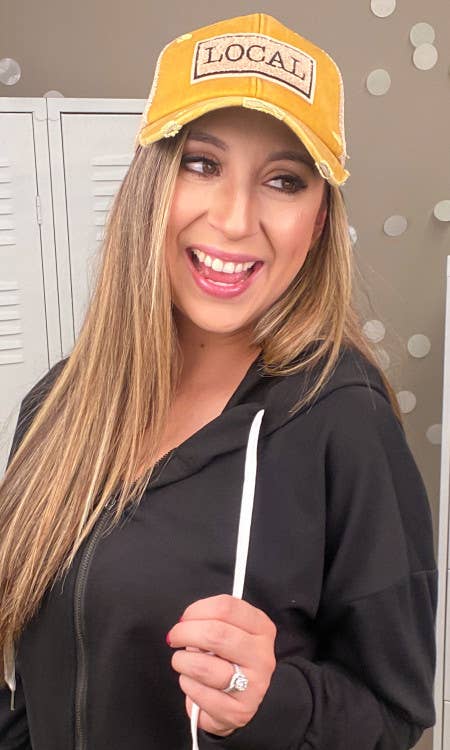 Local Chenille Vintage Baseball Hat: Mustard