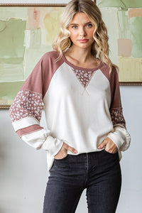 Marsala blocked long sleeve * on sale