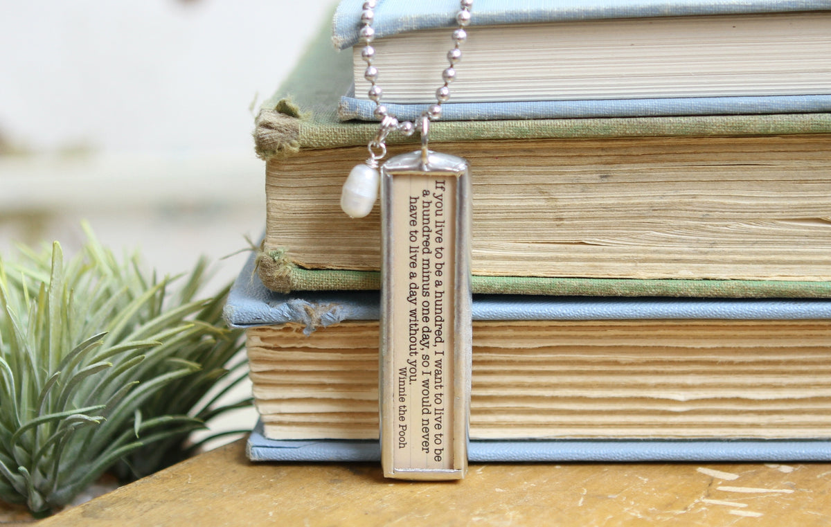 "Hundred minus one" stamped necklace *