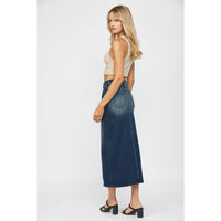 Dallas Cowgirl Denim Jean Maxi Skirt with front slit * on sale