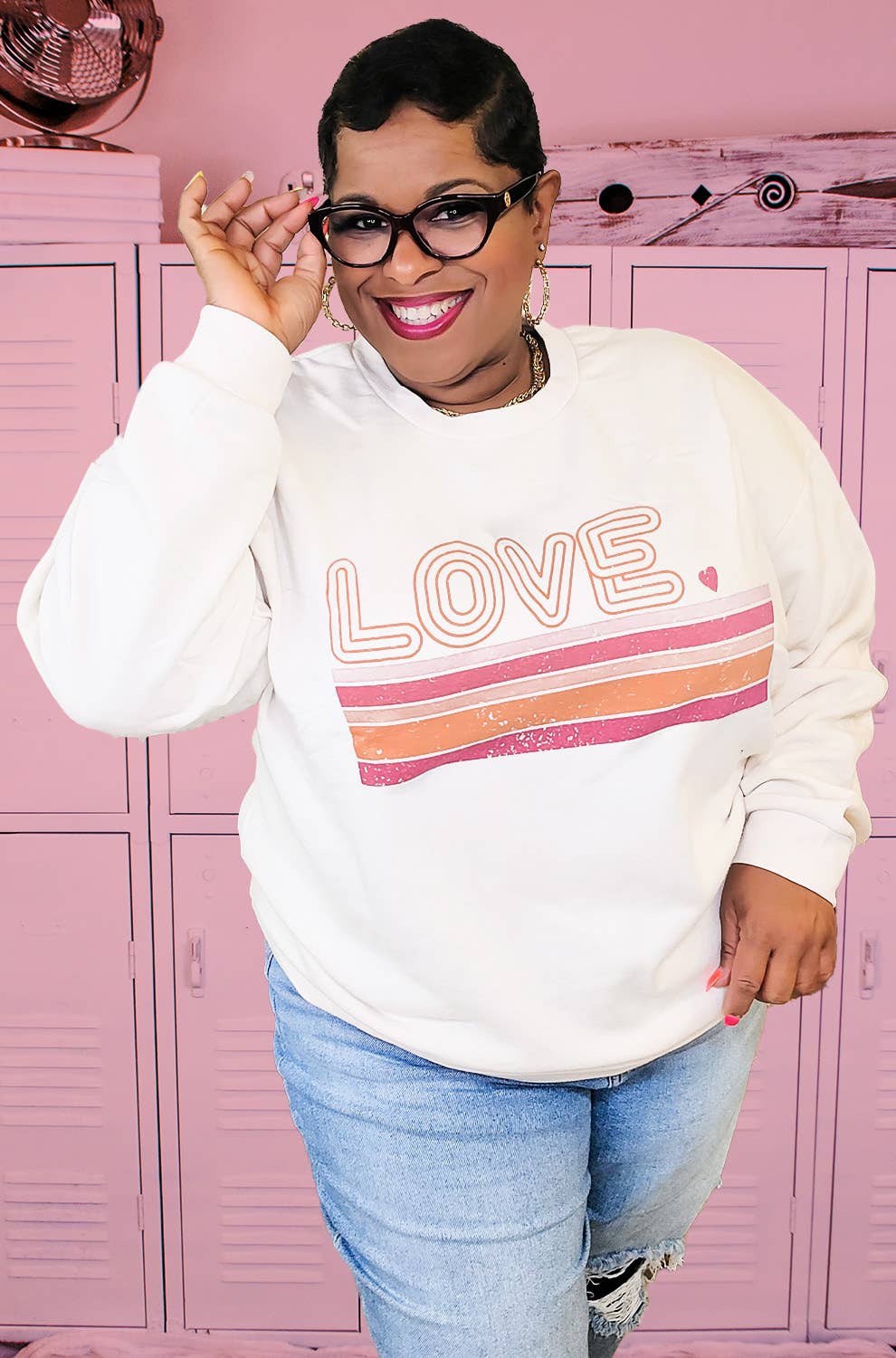 Love Stripes Sweatshirt * on sale