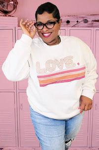 Love Stripes Sweatshirt * on sale