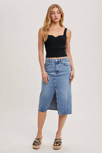 ESSENTIAL RIBBED TANK: IVORY * on sale