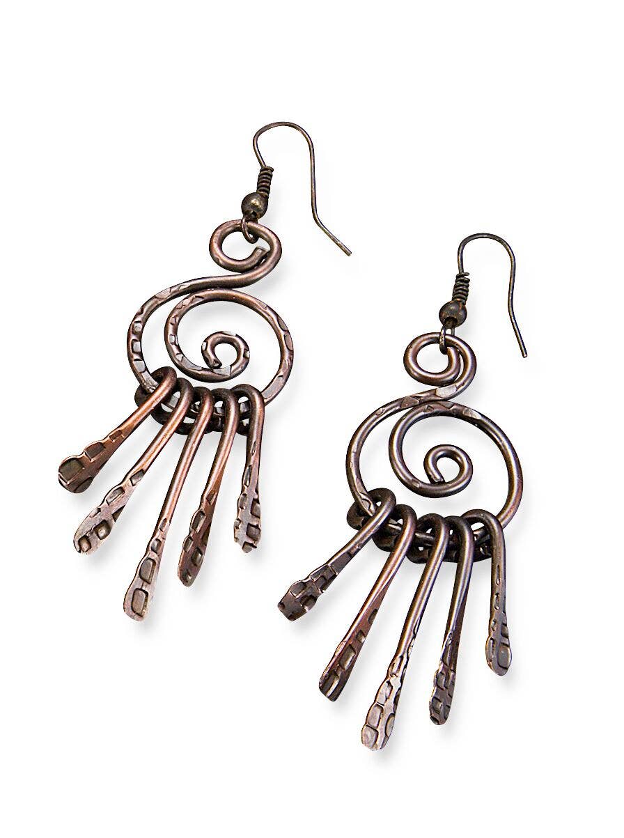 Banjara Spiral Dream Catcher Earrings
