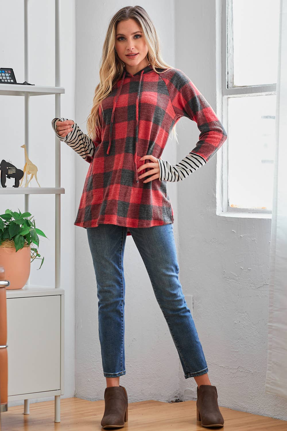 My Unusual Tuesday Hoodie: RED/BLACK