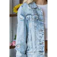 Vintage Washed Denim Jacket * on sale