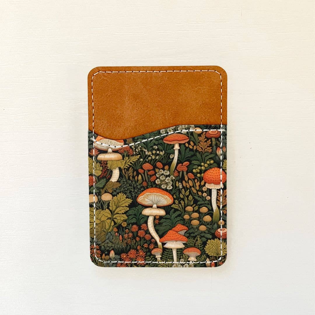 Mushroom Fields Leather Card Holder wallet
