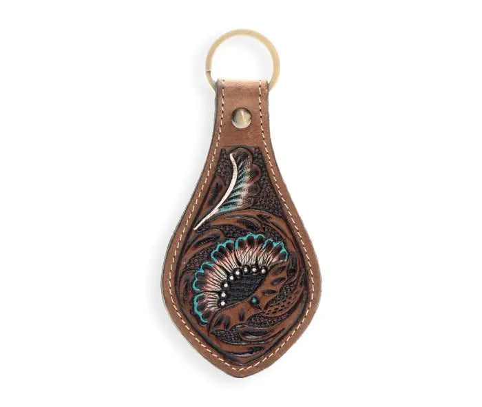 Bloom leather key fob clip *