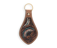 Bloom leather key fob clip *