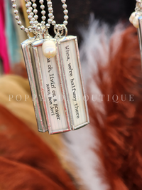 "Whoa, we're halfway there" stamped necklace *