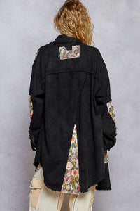 Black Floral jacket by POL