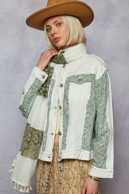 Oversized floral contrast jacket by POL-sage