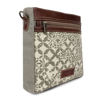 Canvas & Leather Women Crossbody Purse