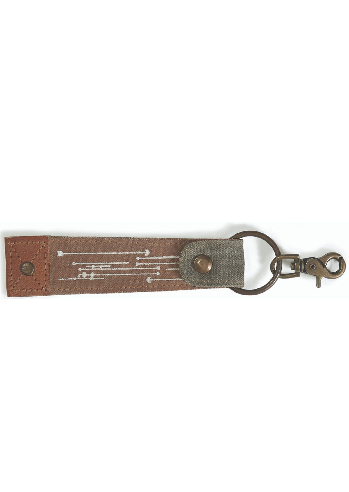 Live Love Wander Up-Cycled Canvas Women's Keychain