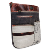 Canvas & Leather Women's Crossbody Purse