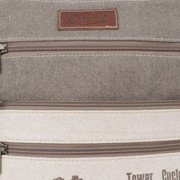 Canvas  Leather Women Crossbody Bag - Timberwolf/Taupe