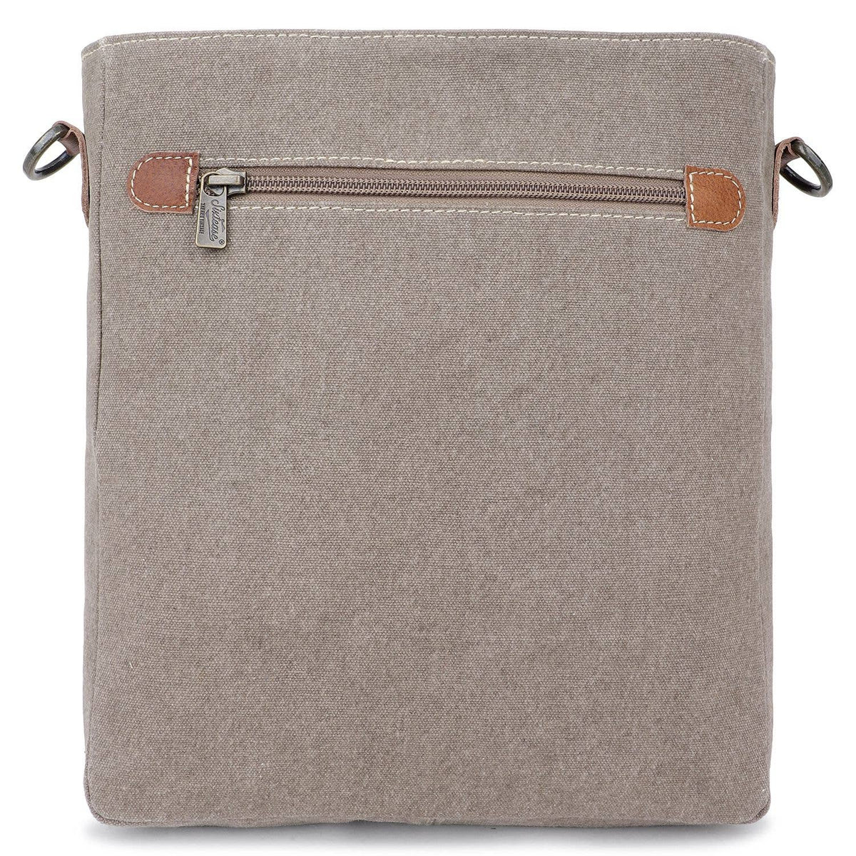 Canvas  Leather Women Crossbody Bag - Timberwolf/Taupe
