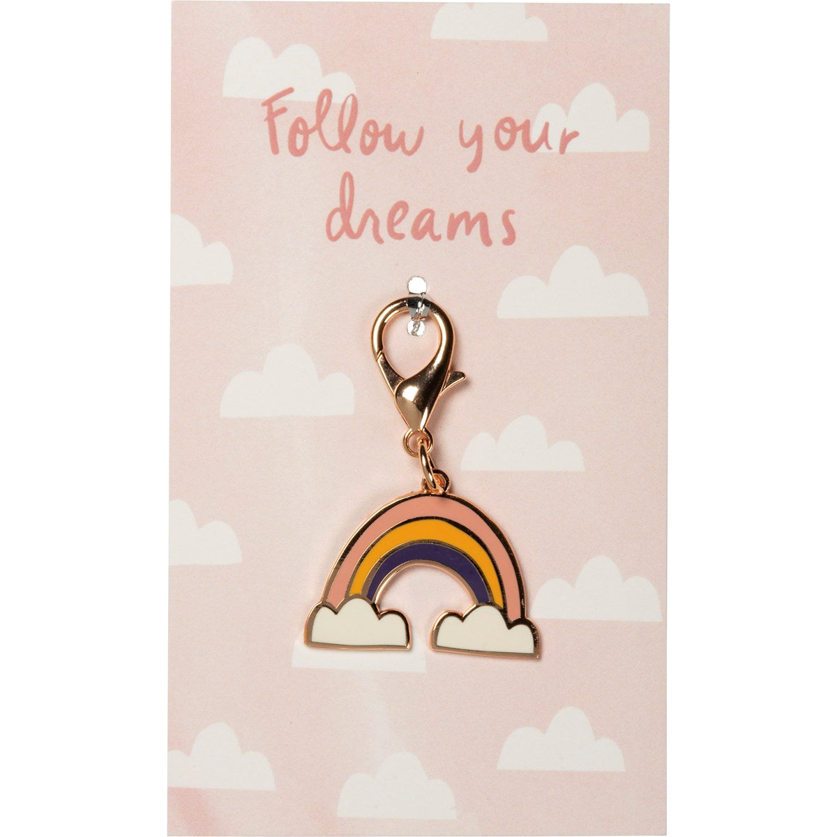 Follow Your Dreams Rainbow key fob clip