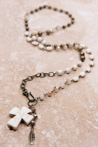 Boho Cross pendant necklace
