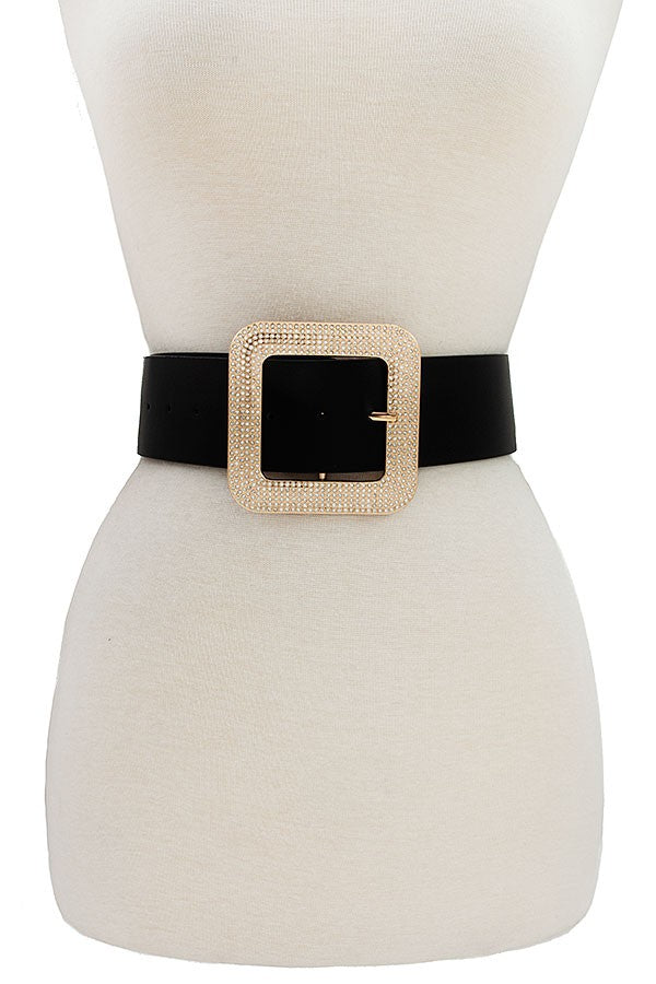 Chunky Square Rhinestone Belt