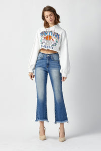 High Rise Cropped Flare Jeans by Risen