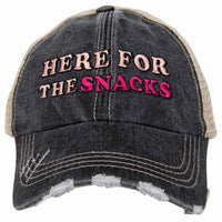 Here for the snacks Baseball Cap *