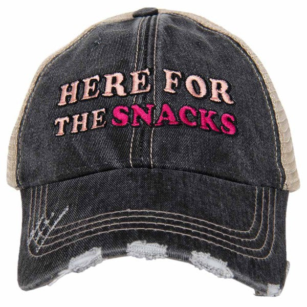 Here for the snacks Baseball Cap