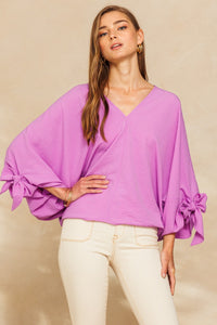 Violet Woven Delight Blouse Sm-3X * on sale