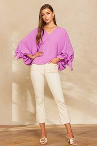 Violet Woven Delight Blouse Sm-3X