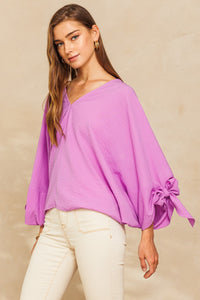 Violet Woven Delight Blouse Sm-3X