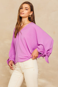 Violet Woven Delight Blouse Sm-3X * on sale