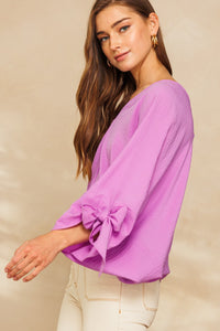 Violet Woven Delight Blouse Sm-3X * on sale