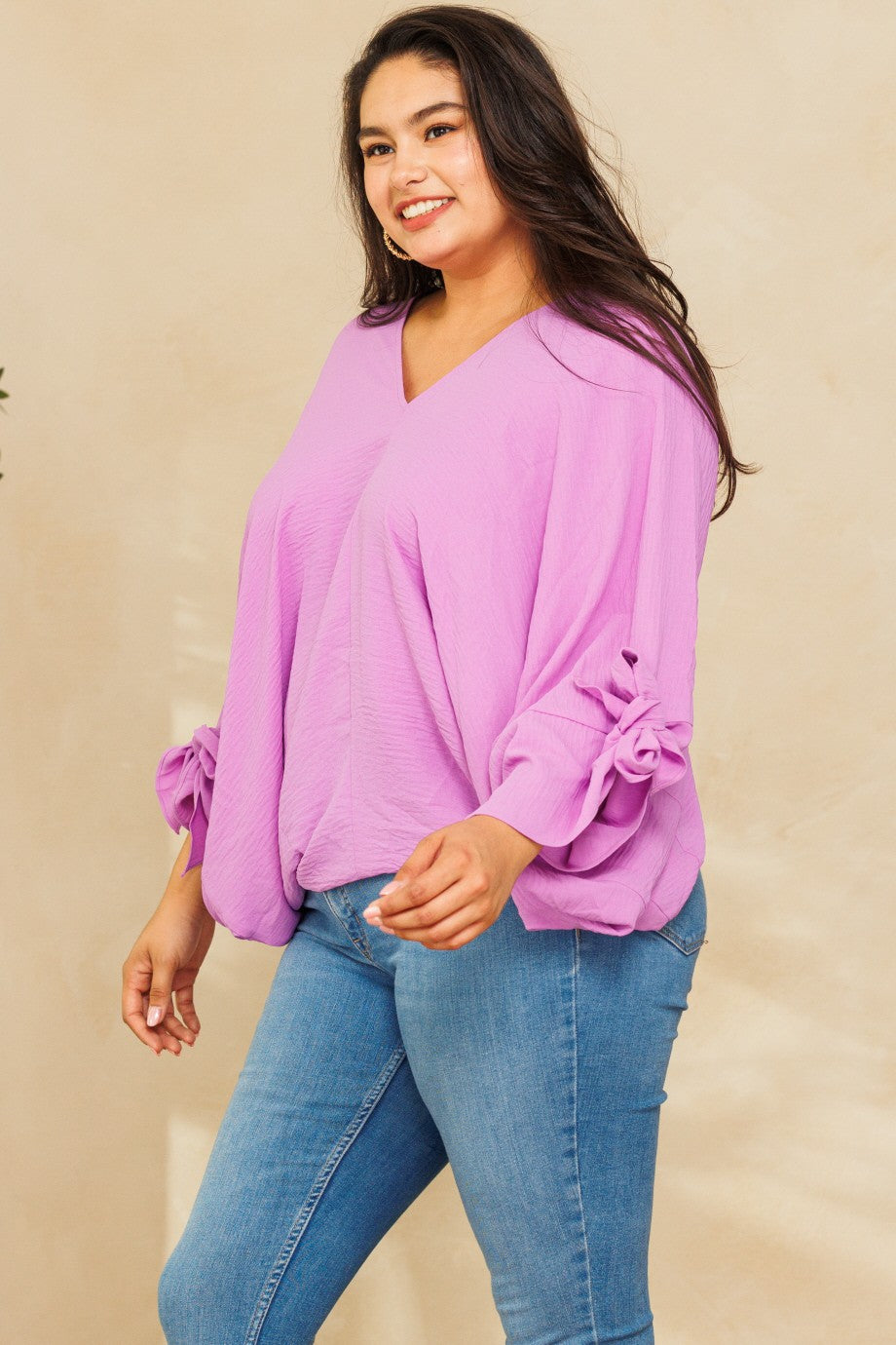 Violet Woven Delight Blouse Sm-3X * on sale