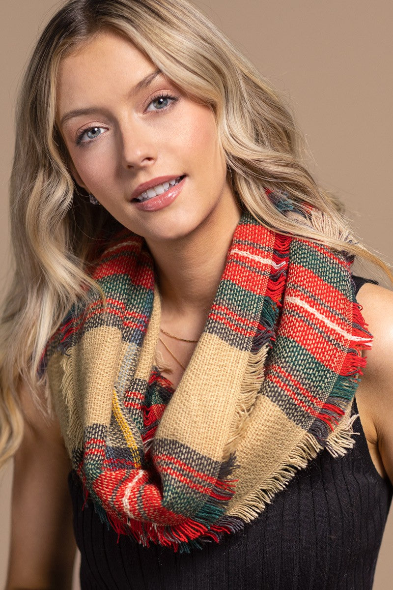 Beige infinity scarf