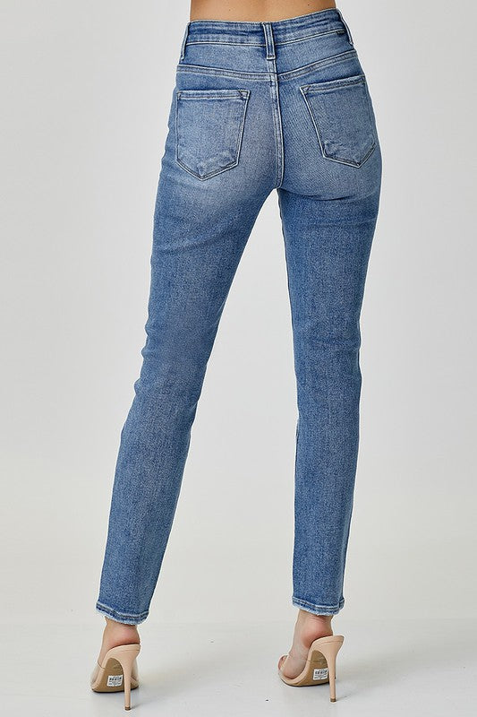 Mid Rise Relaxed Skinny Jeans by Risen