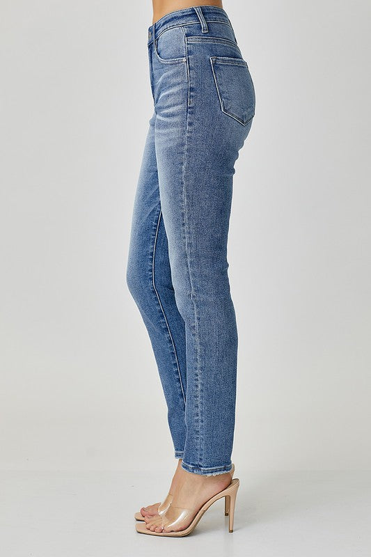 Mid Rise Relaxed Skinny Jeans by Risen