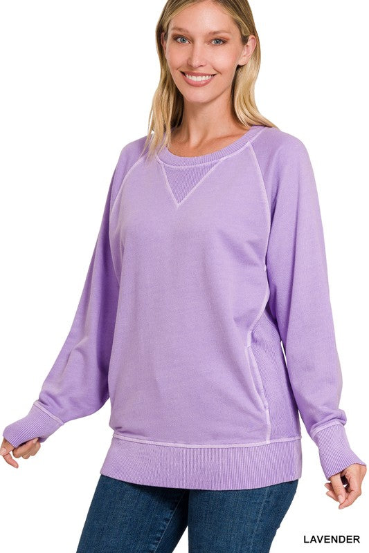 Lake Nights Long Sleeve Sweater in Lavender