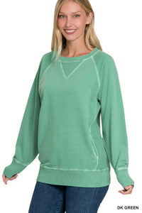 Lake Nights Long Sleeve Sweater in Dk. Green