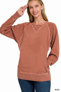 Lake Nights Long Sleeve Sweater in rust S-3XL