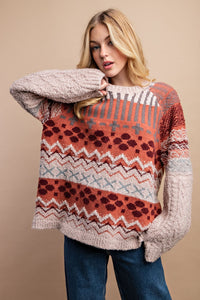 Autumn Skies Knit Sweater * on sale