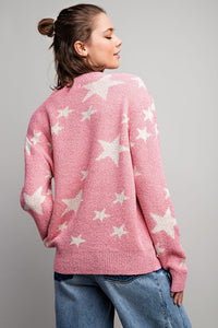 Crew Neck Relaxed Fit Star Knit