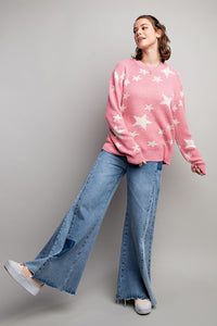Crew Neck Relaxed Fit Star Knit