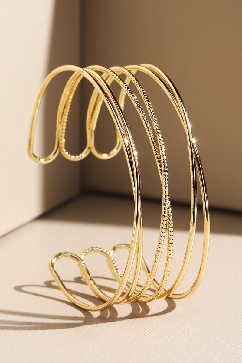 Cuff strand metal bracelet