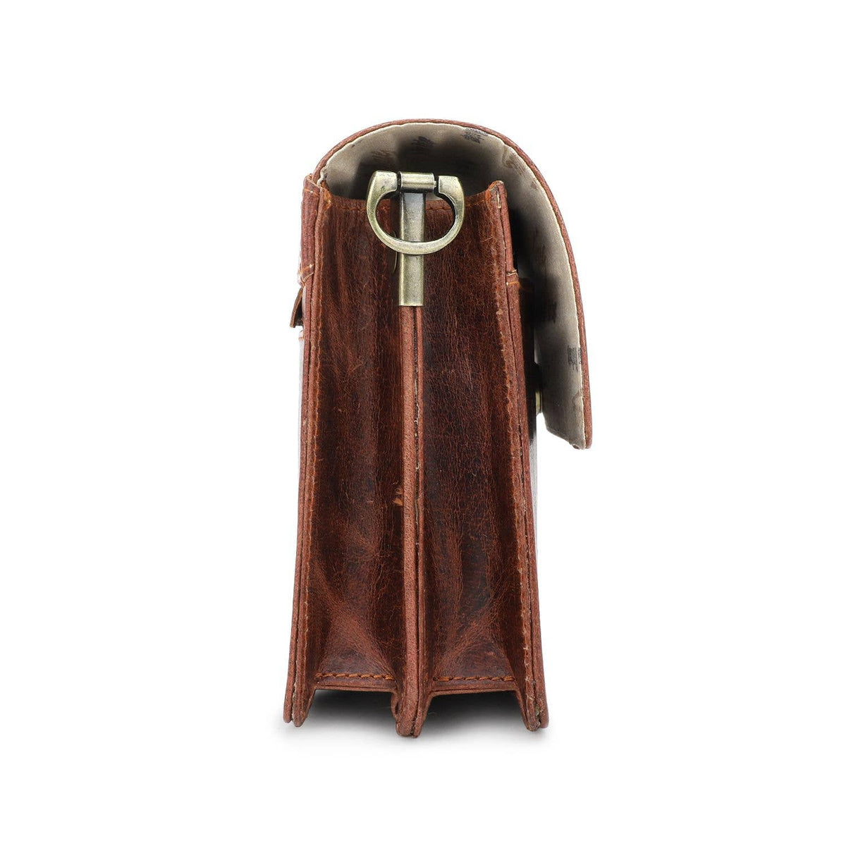 Rustic Leather Women's Crossbody Bag - Cherry