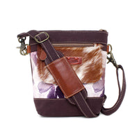 Up-cycled Canvas & Leather Crossbody Bag Purse
